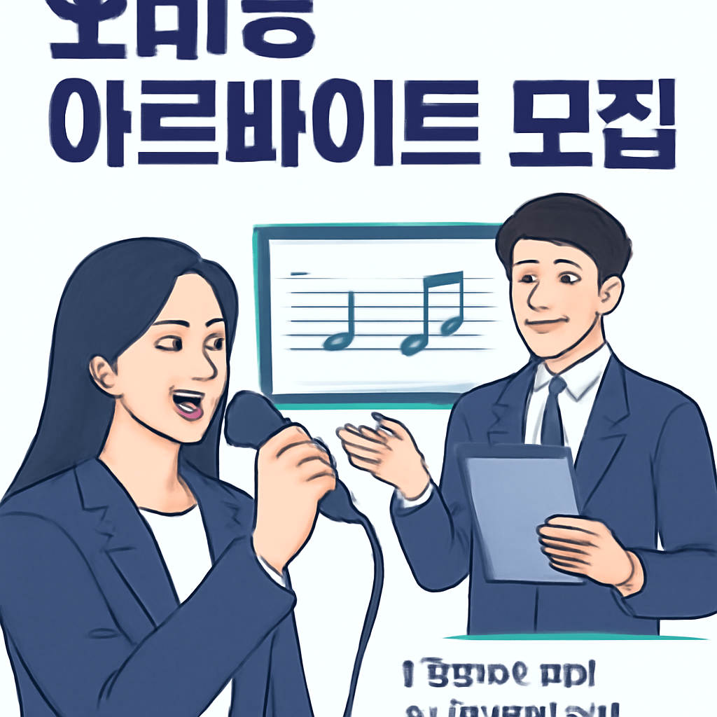 노래방 아르바이트 모집 이미지