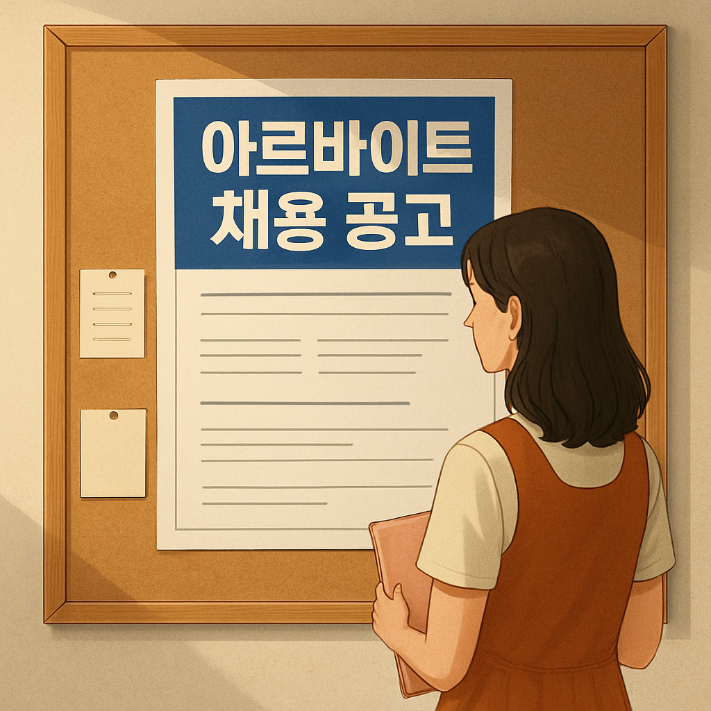 아르바이트 채용 공고 이미지