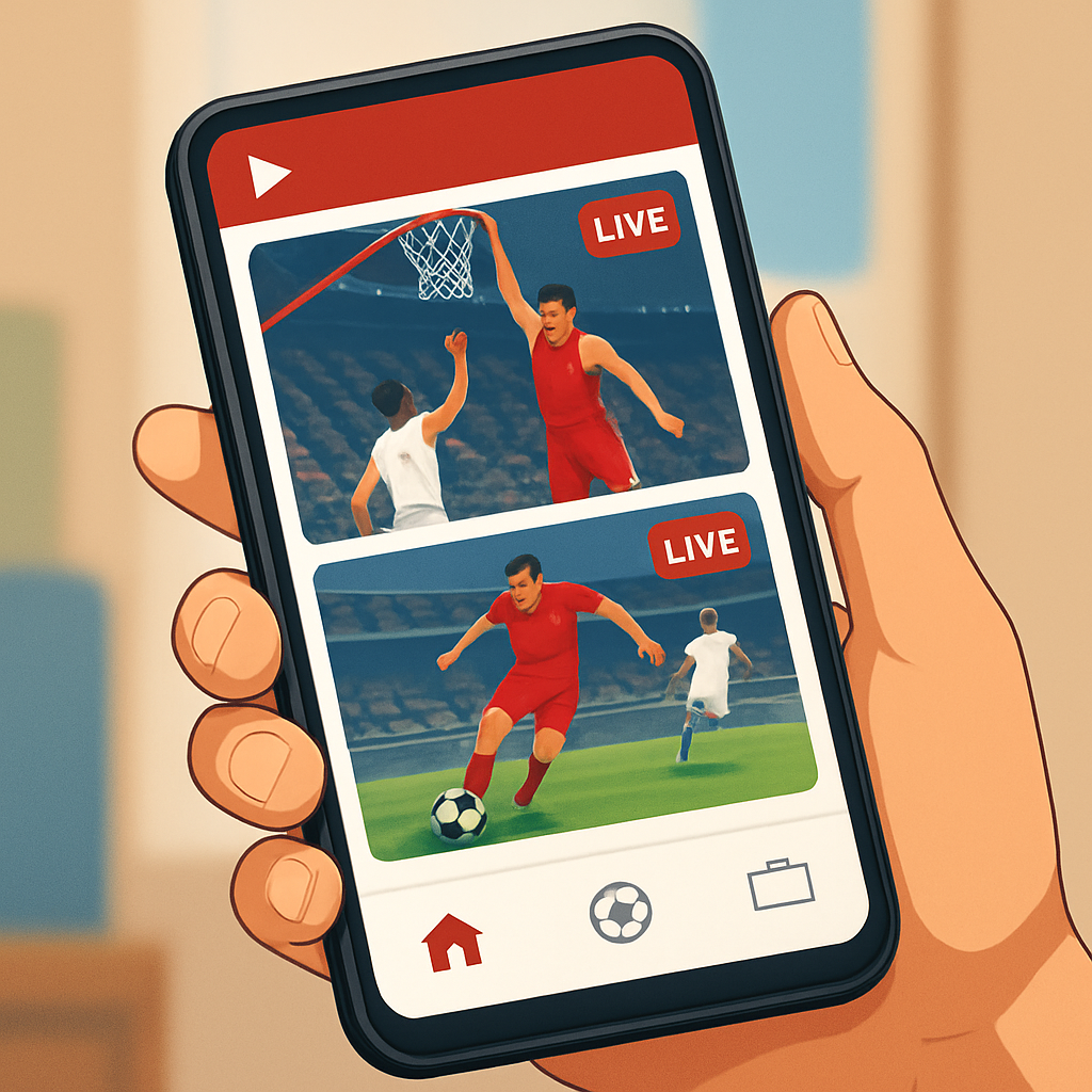 고화질 스포츠중계 모바일 앱 추천 이미지