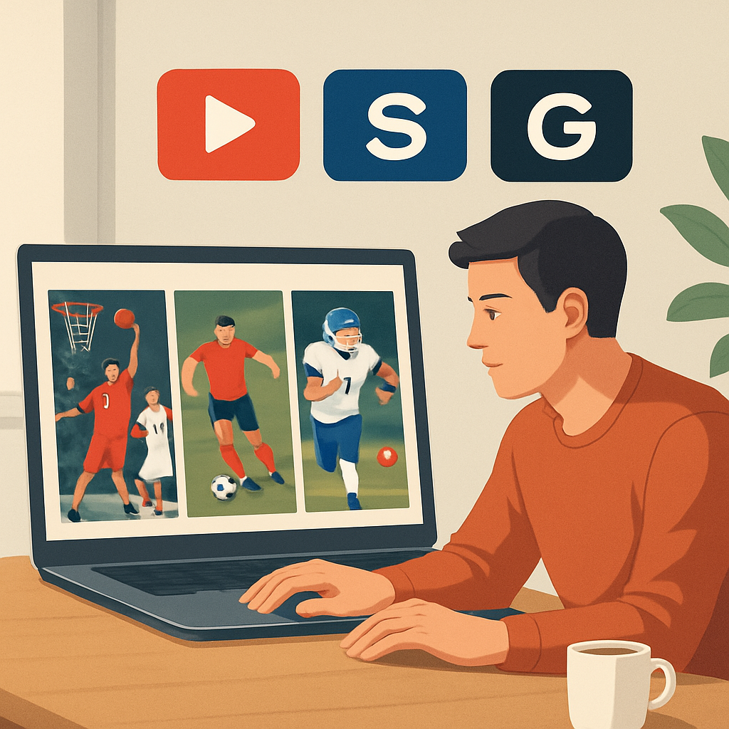 스포츠 중계 플랫폼 비교 분석 이미지
