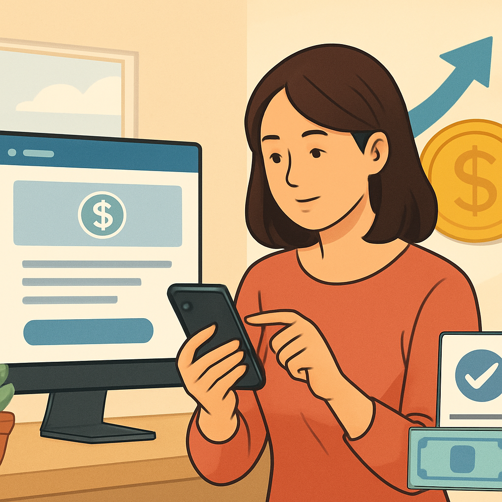 급전 자금 확보를 위한 빠른 온라인 대출 절차 이미지