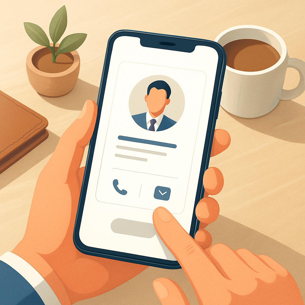 모바일 명함 앱 이미지