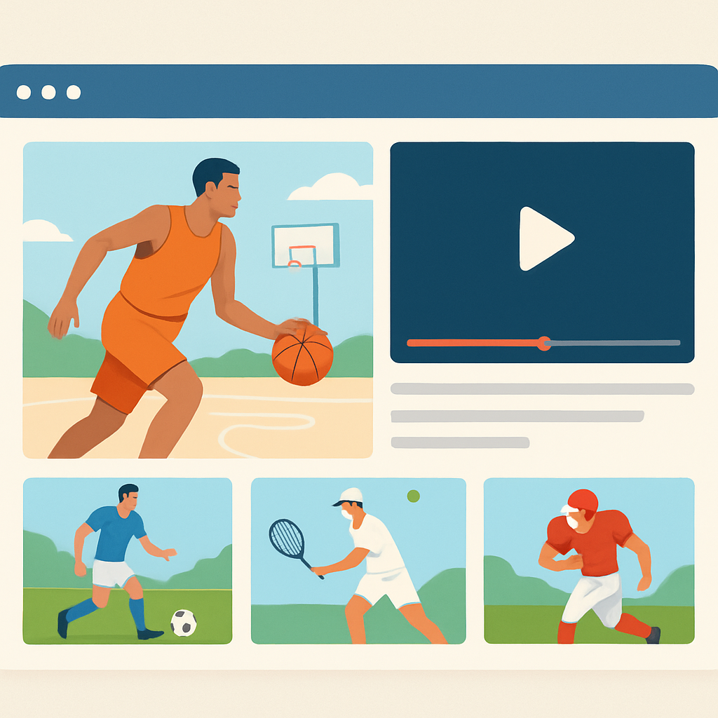 스포츠 중계 사이트 이미지