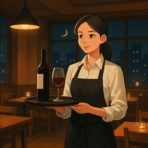 밤 시간대 홀서빙 아르바이트 모집 정보 이미지