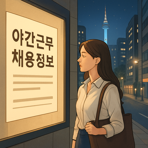 서울에서 찾는 여성알바 야간근무 채용정보 이미지
